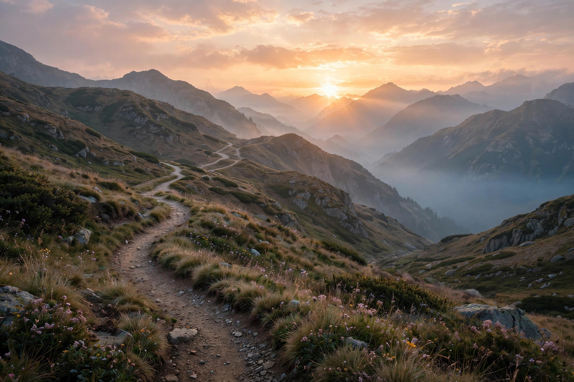 Path toward sunrise
