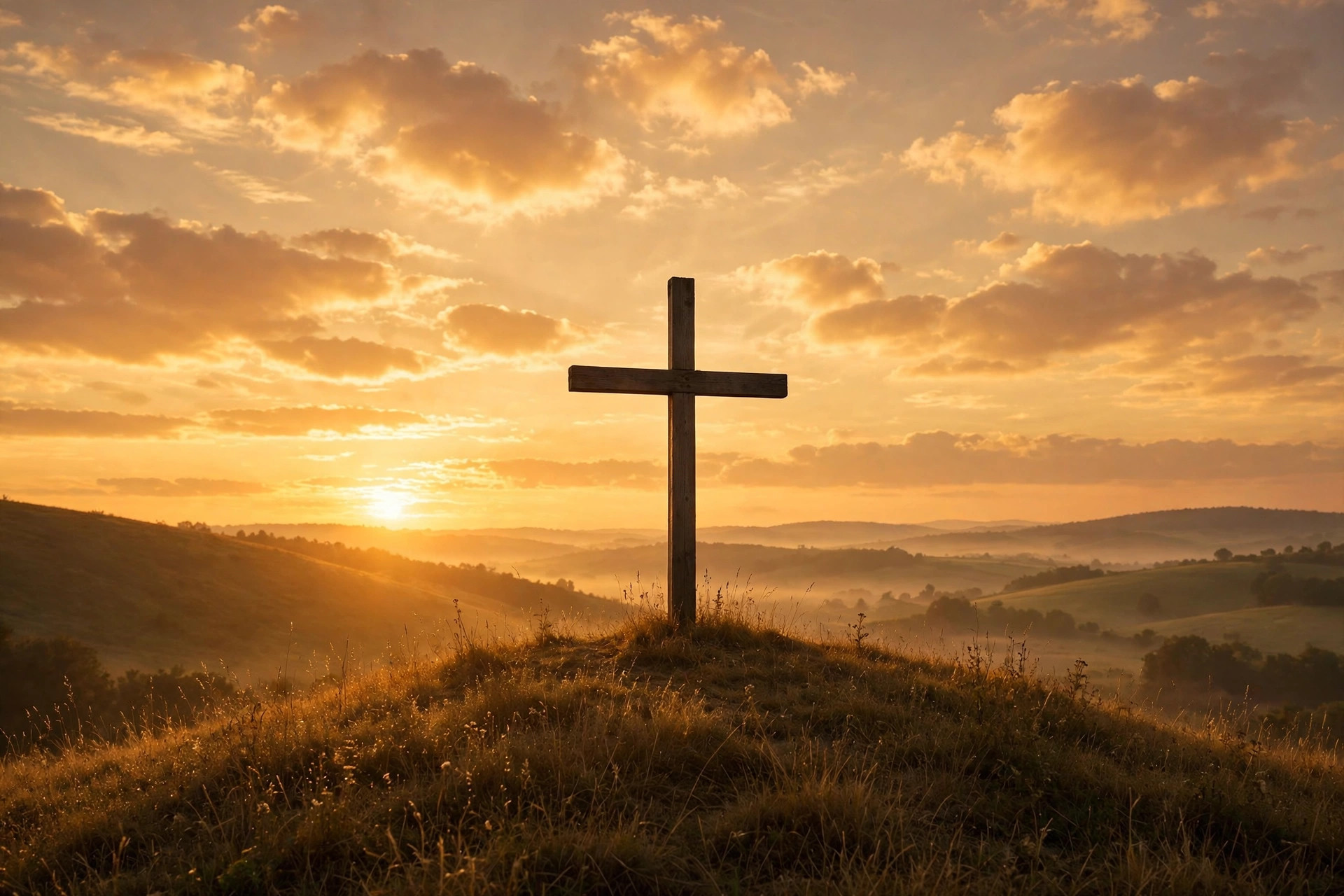 Sunrise over a cross