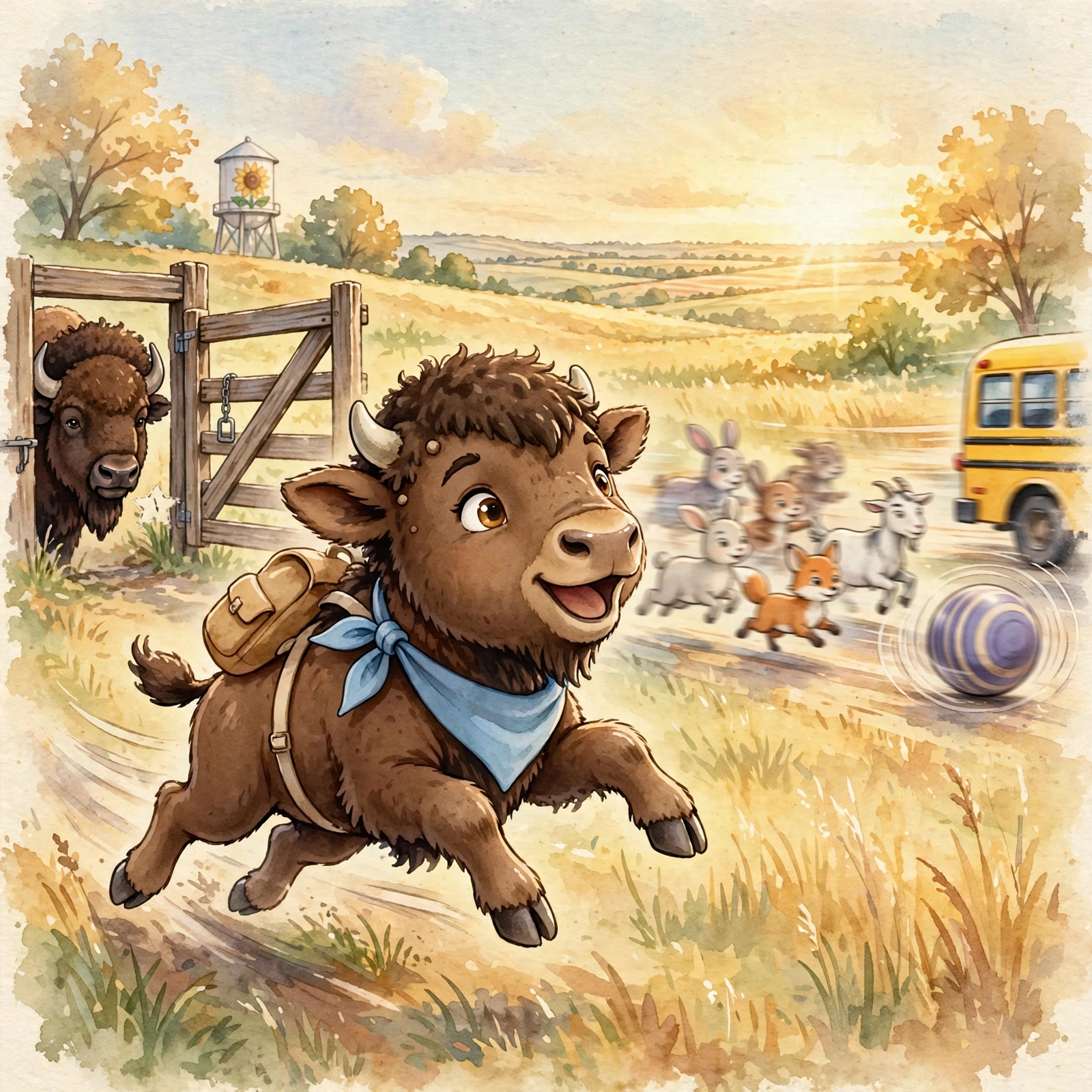 Illustration for Spread 2 of Bram and the Broken Gate.