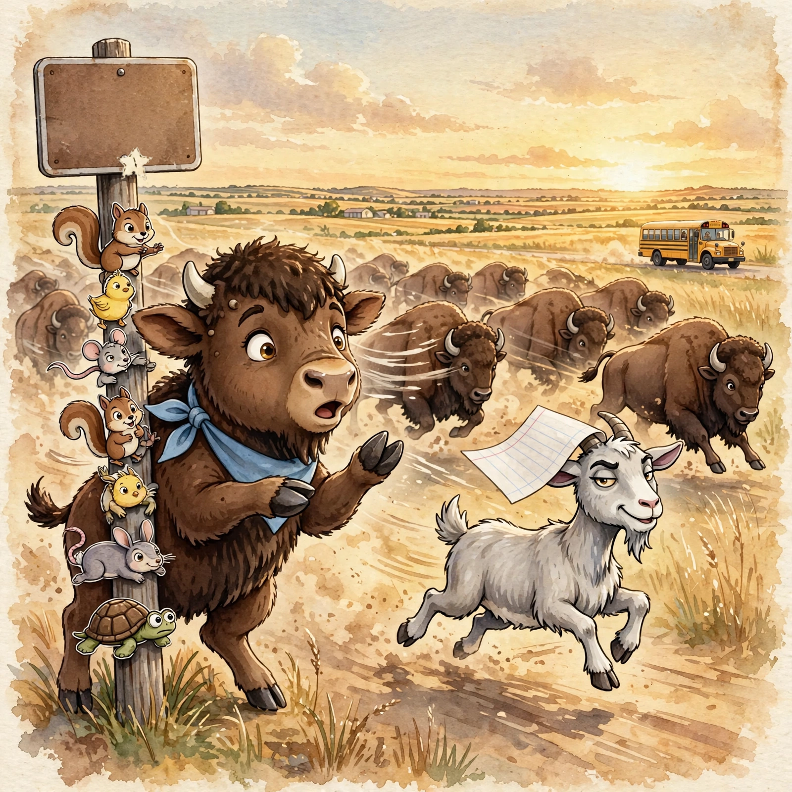 Illustration for Spread 3 of Bram and the Broken Gate.