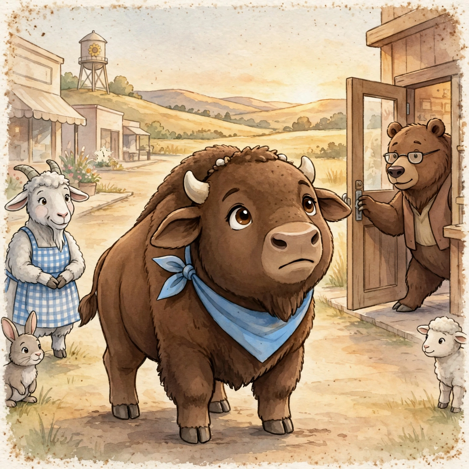 Illustration for Spread 5 of Bram and the Broken Gate.