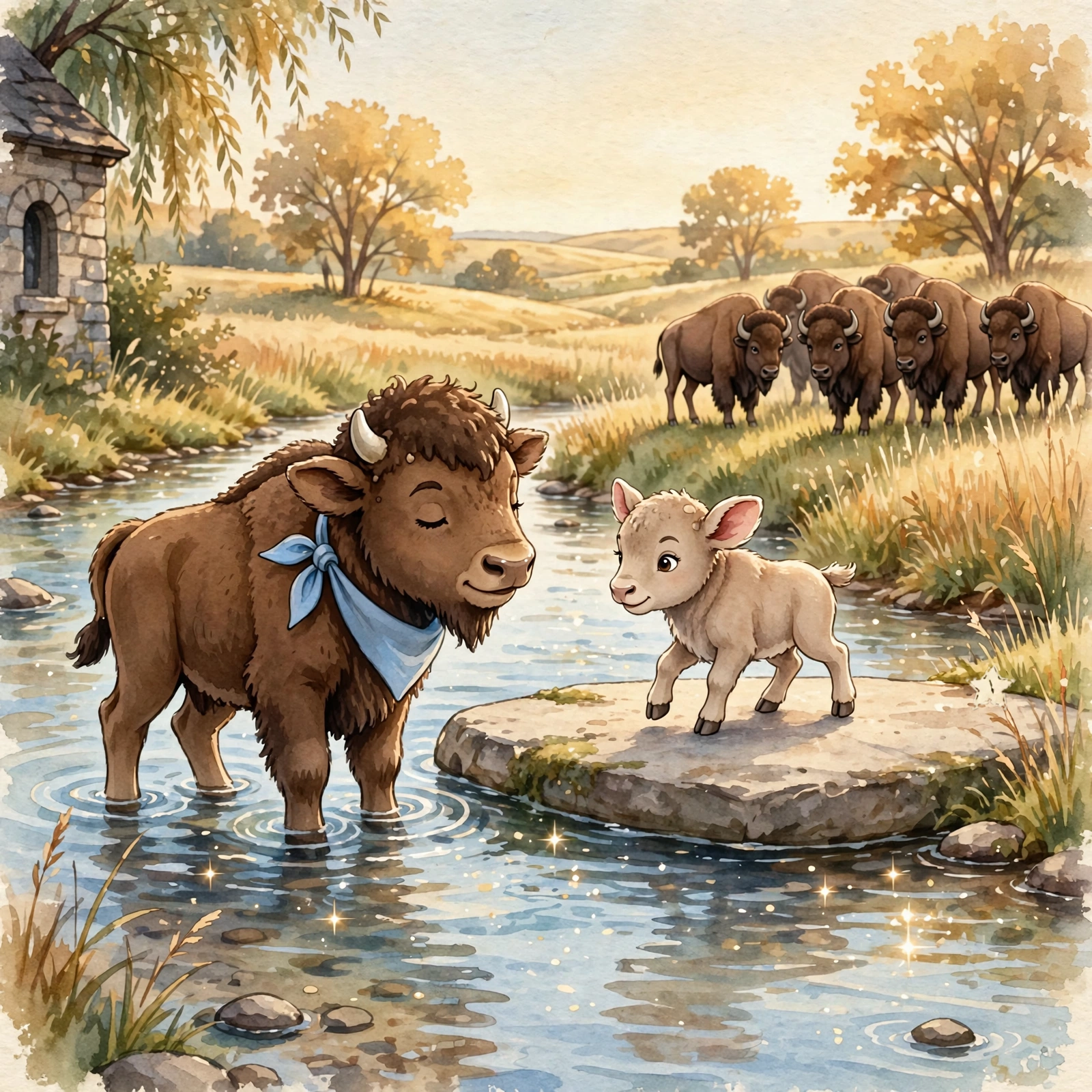 Illustration for Spread 8 of Bram and the Broken Gate.