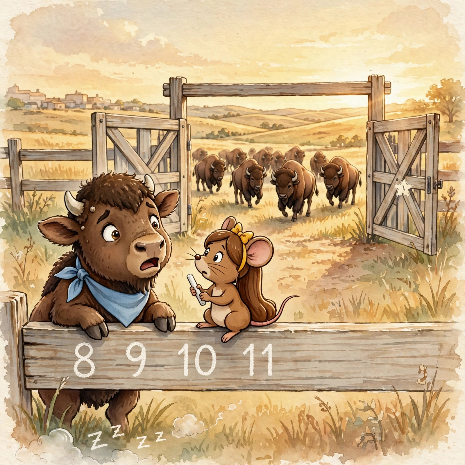 Illustration for Spread 9 of Bram and the Broken Gate.