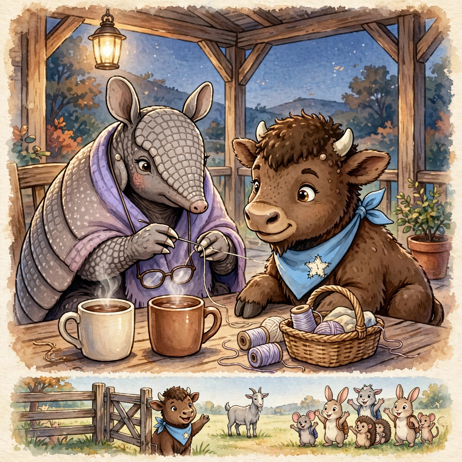 Illustration for Spread 12 of Bram and the Broken Gate.