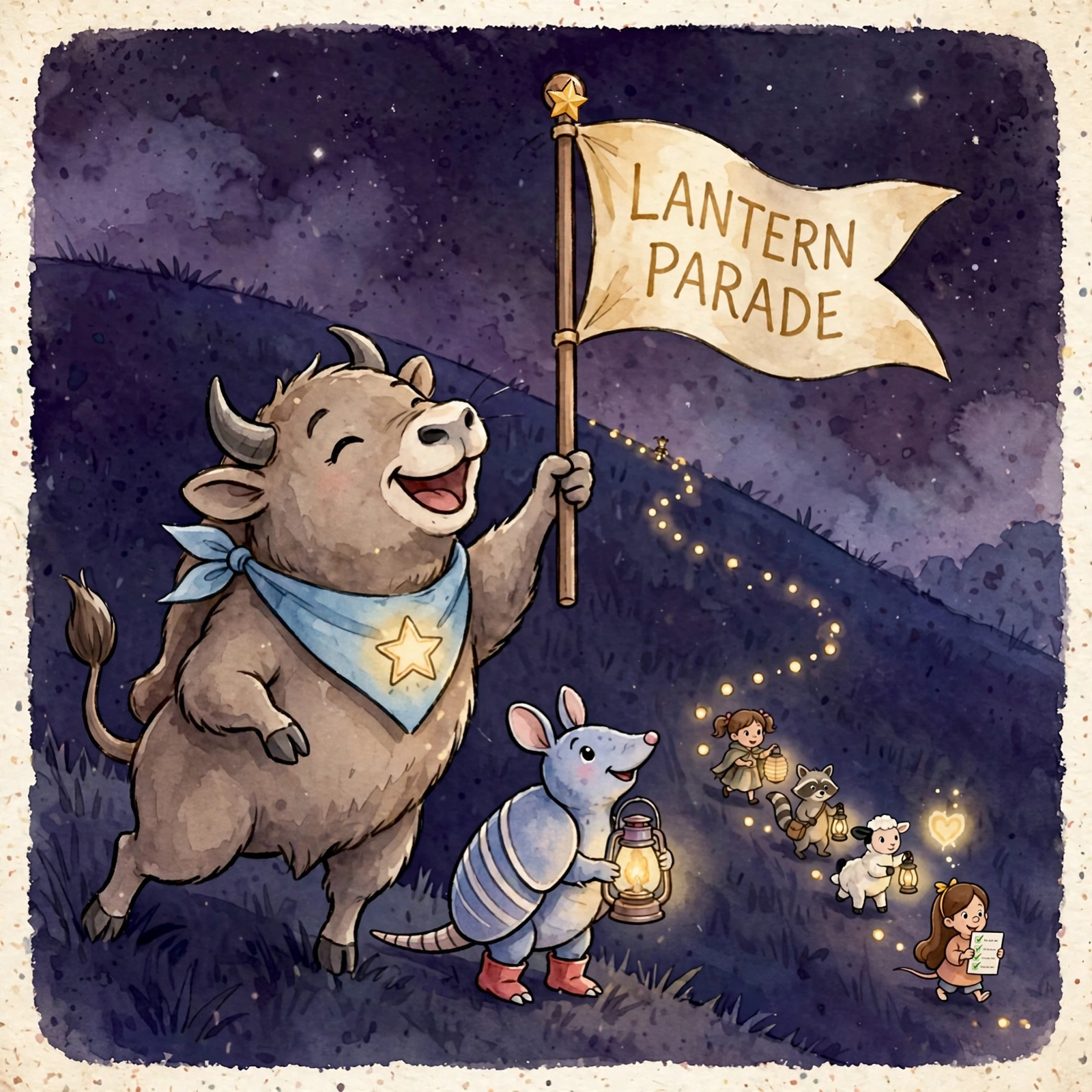 Illustration for Spread 10 of The Night the Lights Went Out.