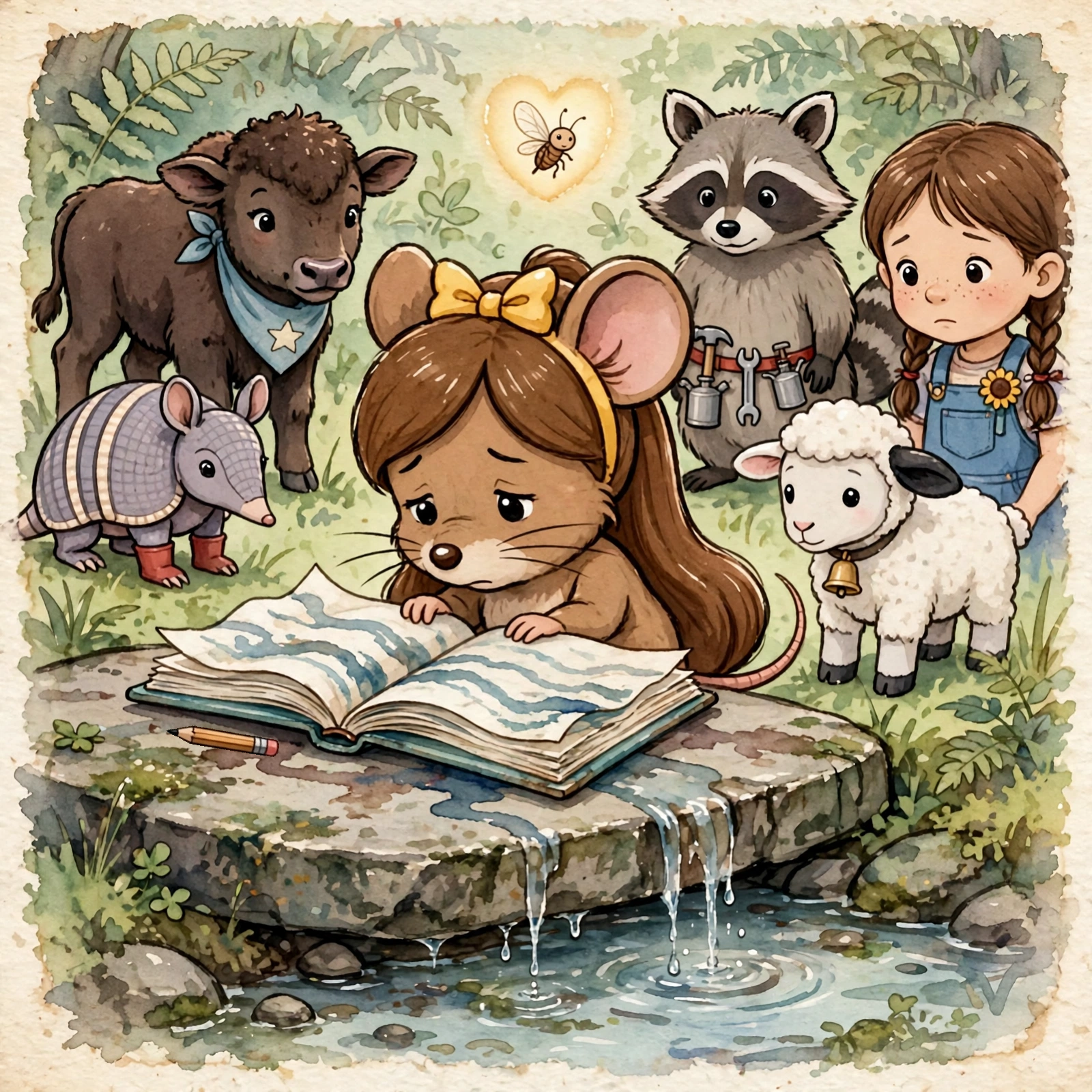 Illustration for Spread 3 of Mabel's Notebook.