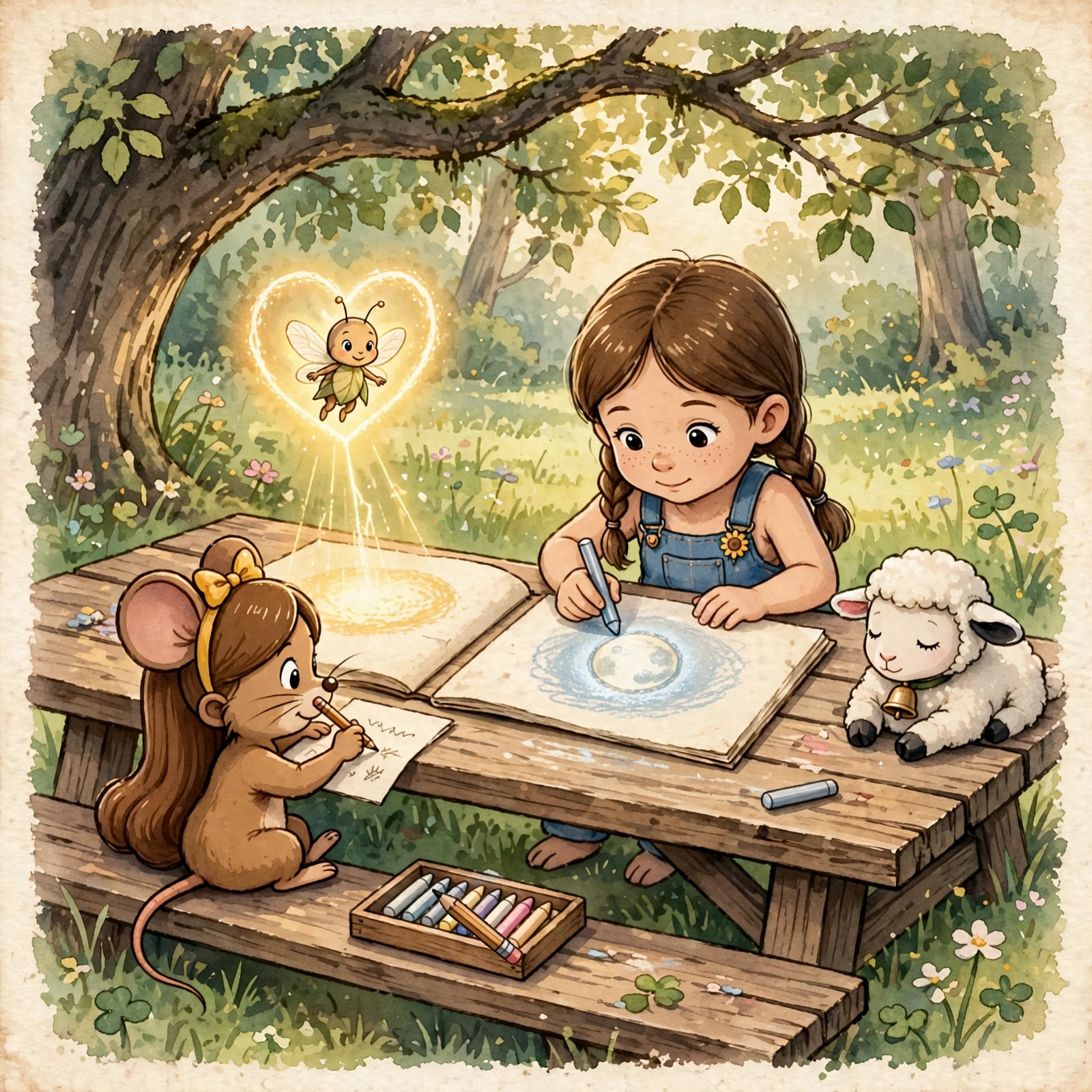 Illustration for Spread 6 of Mabel's Notebook.