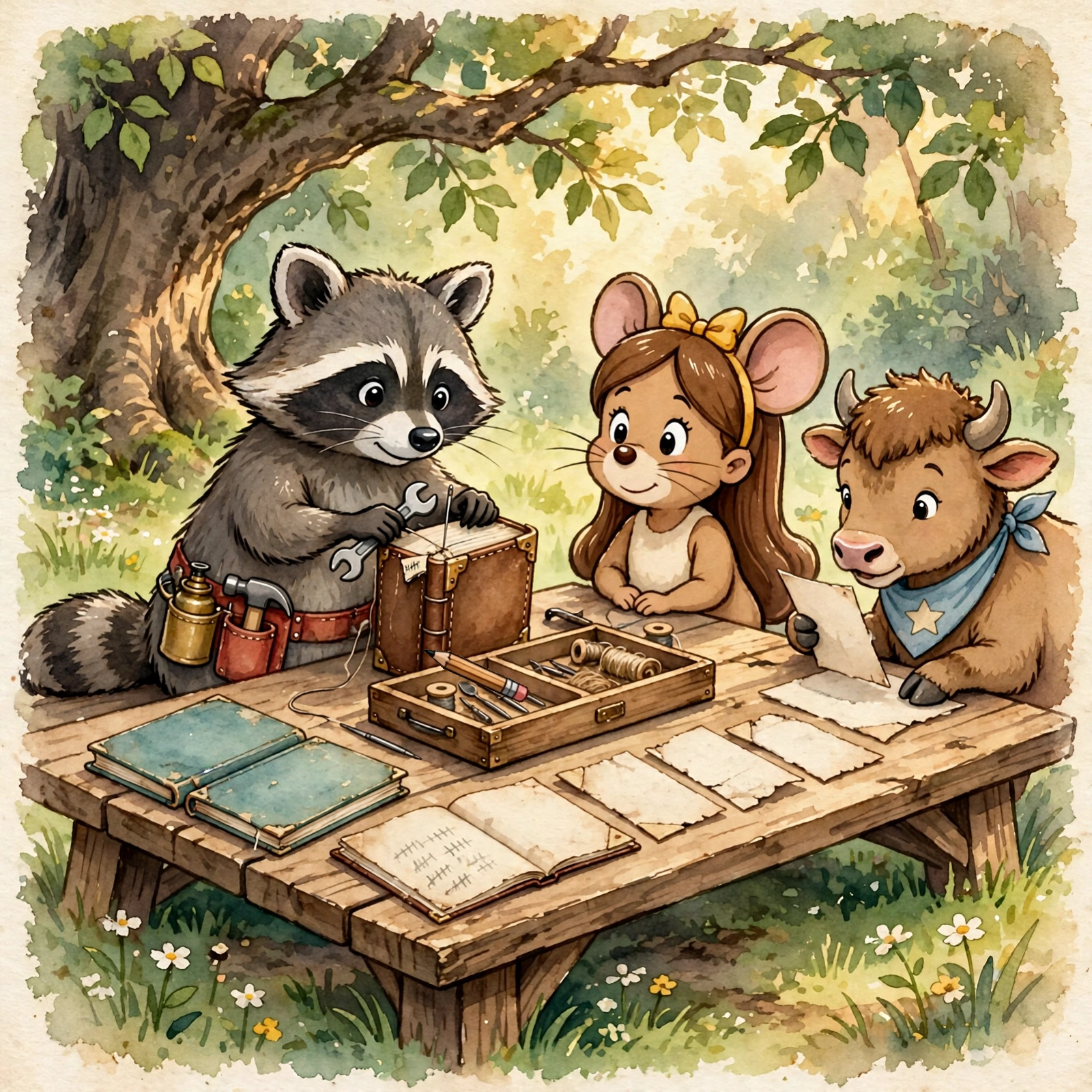 Illustration for Spread 7 of Mabel's Notebook.
