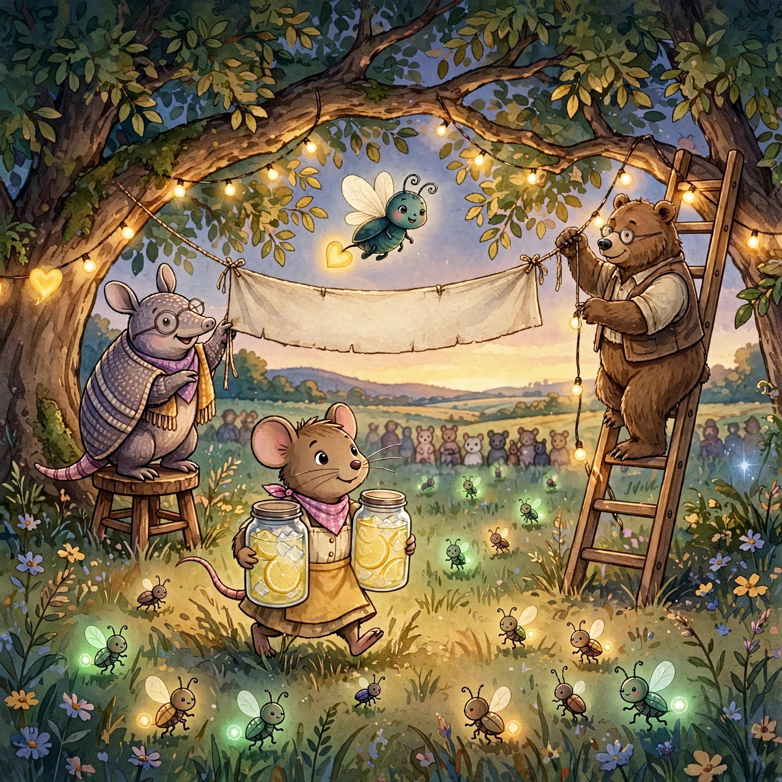 Illustration for Spread 2 of Lulu Lights the Way.