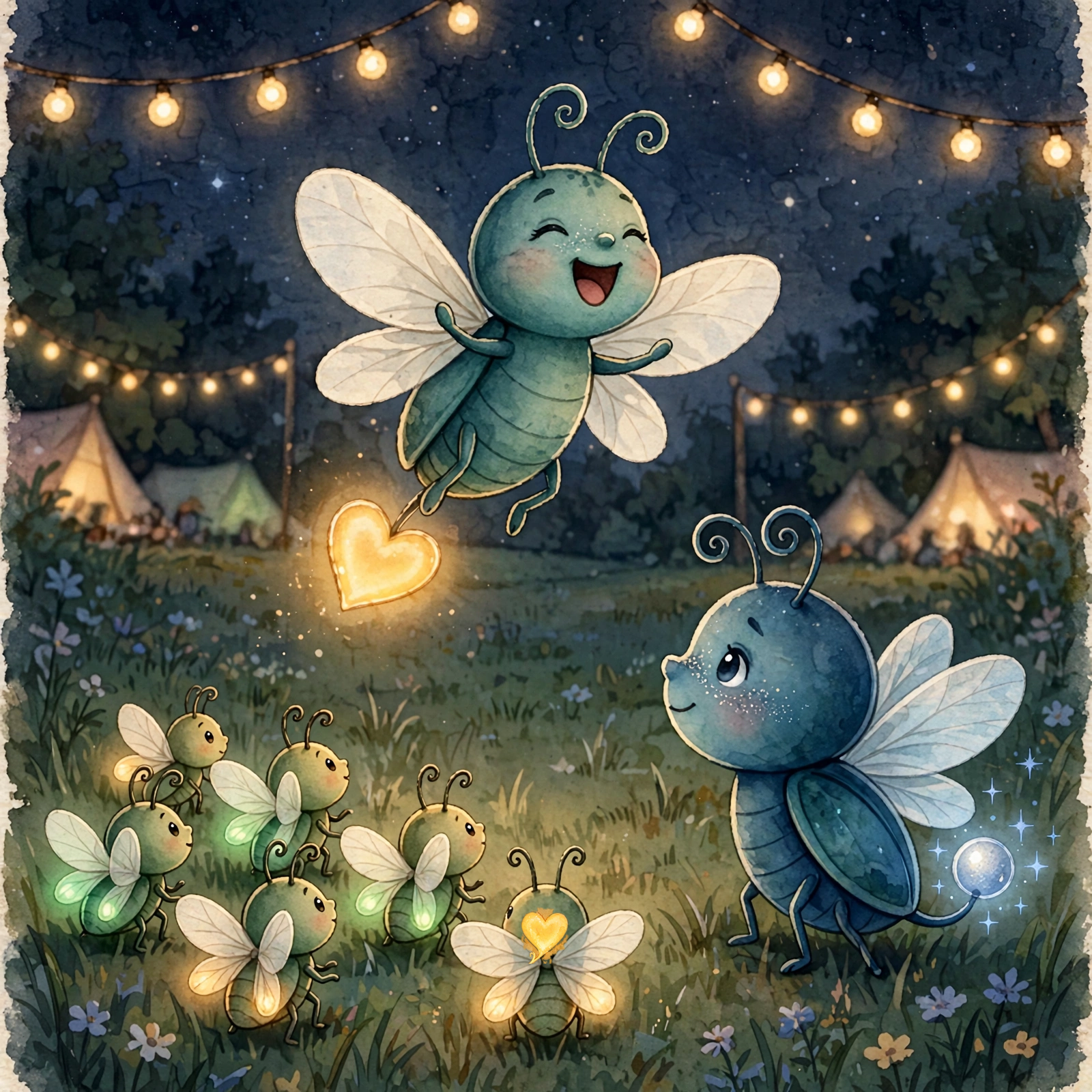 Illustration for Spread 6 of Lulu Lights the Way.