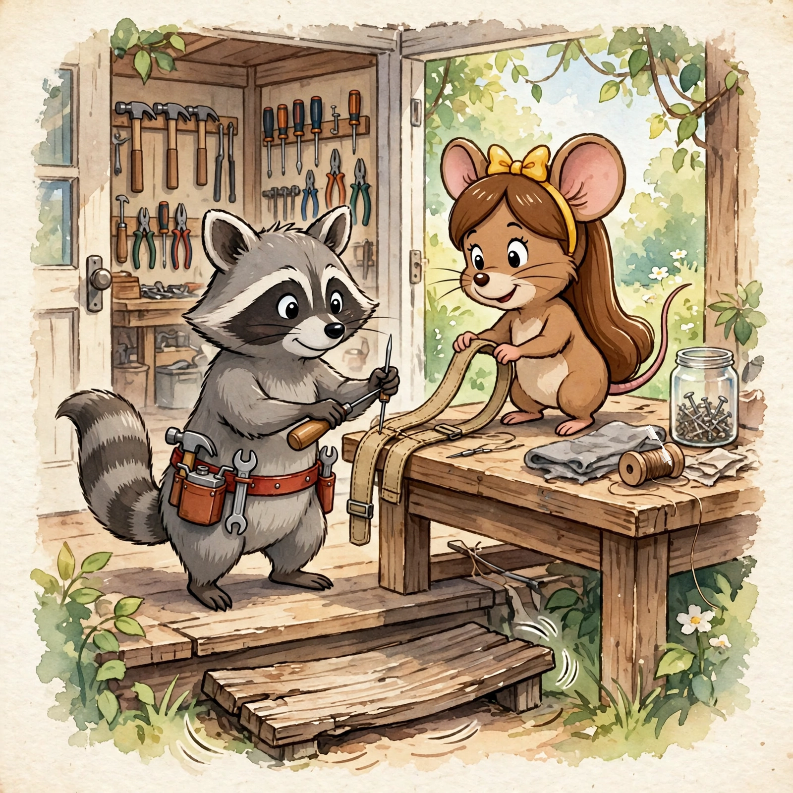 Illustration for Spread 6 of Mabel Says Hello.