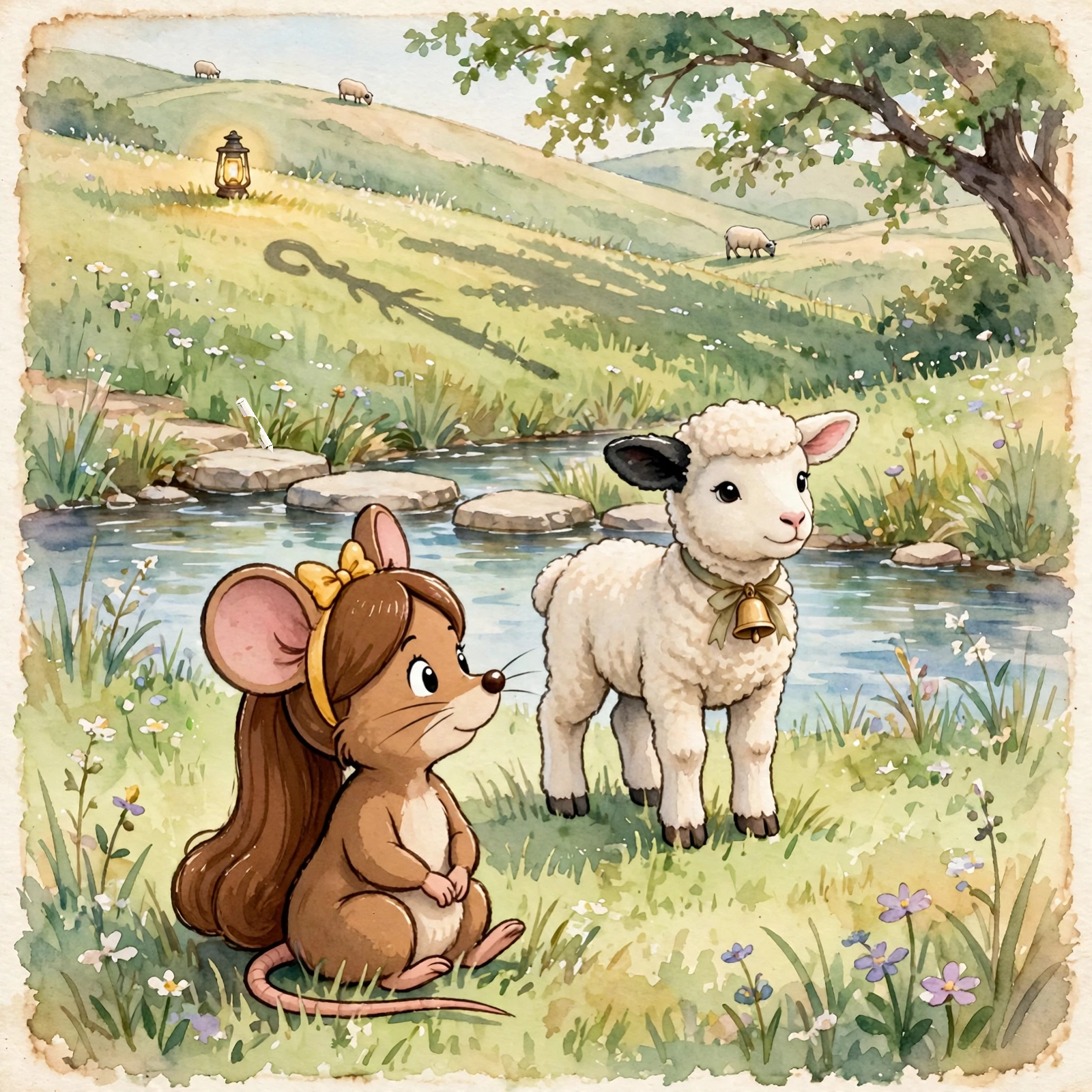 Illustration for Spread 7 of Mabel Says Hello.