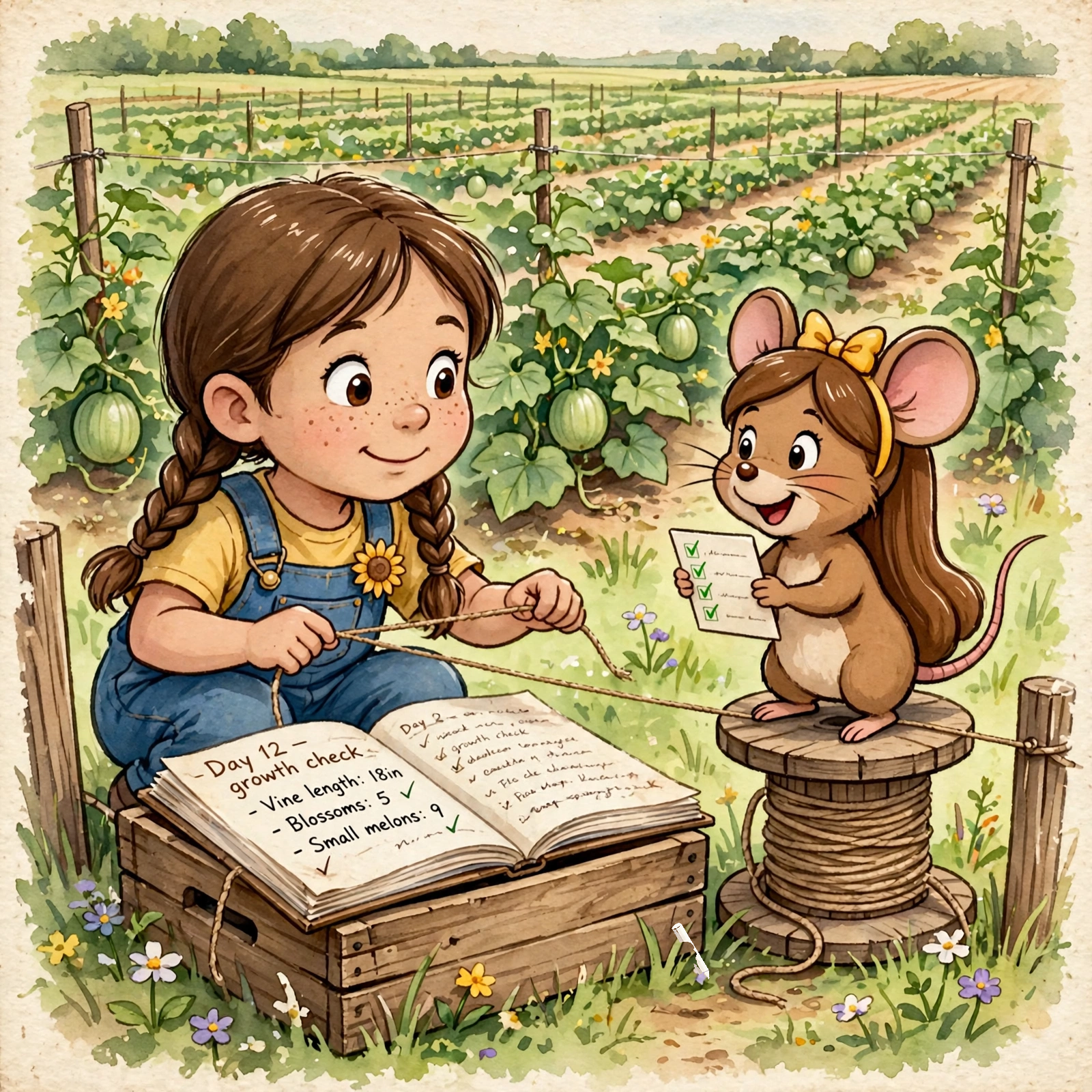Illustration for Spread 8 of Mabel Says Hello.