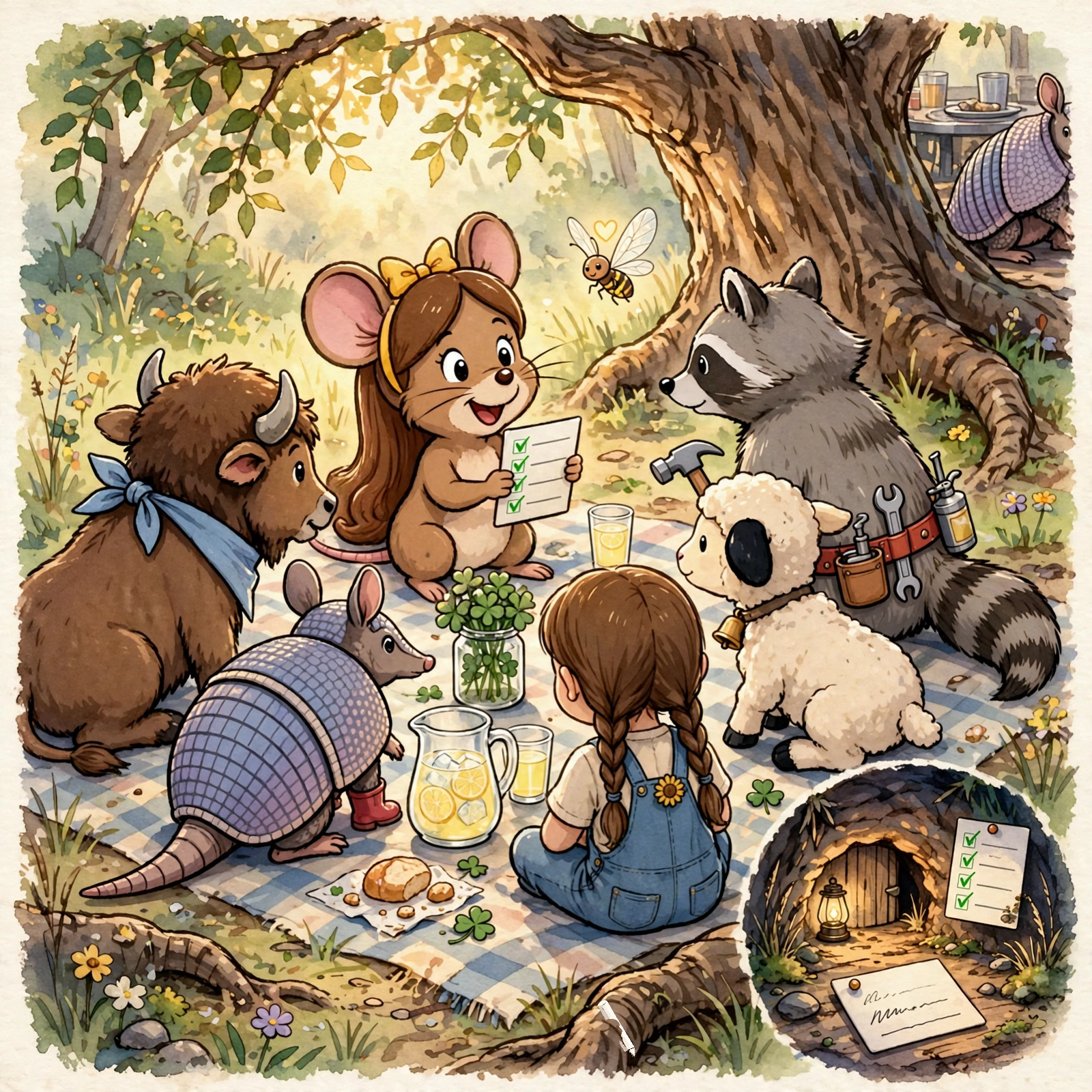 Illustration for Spread 12 of Mabel Says Hello.