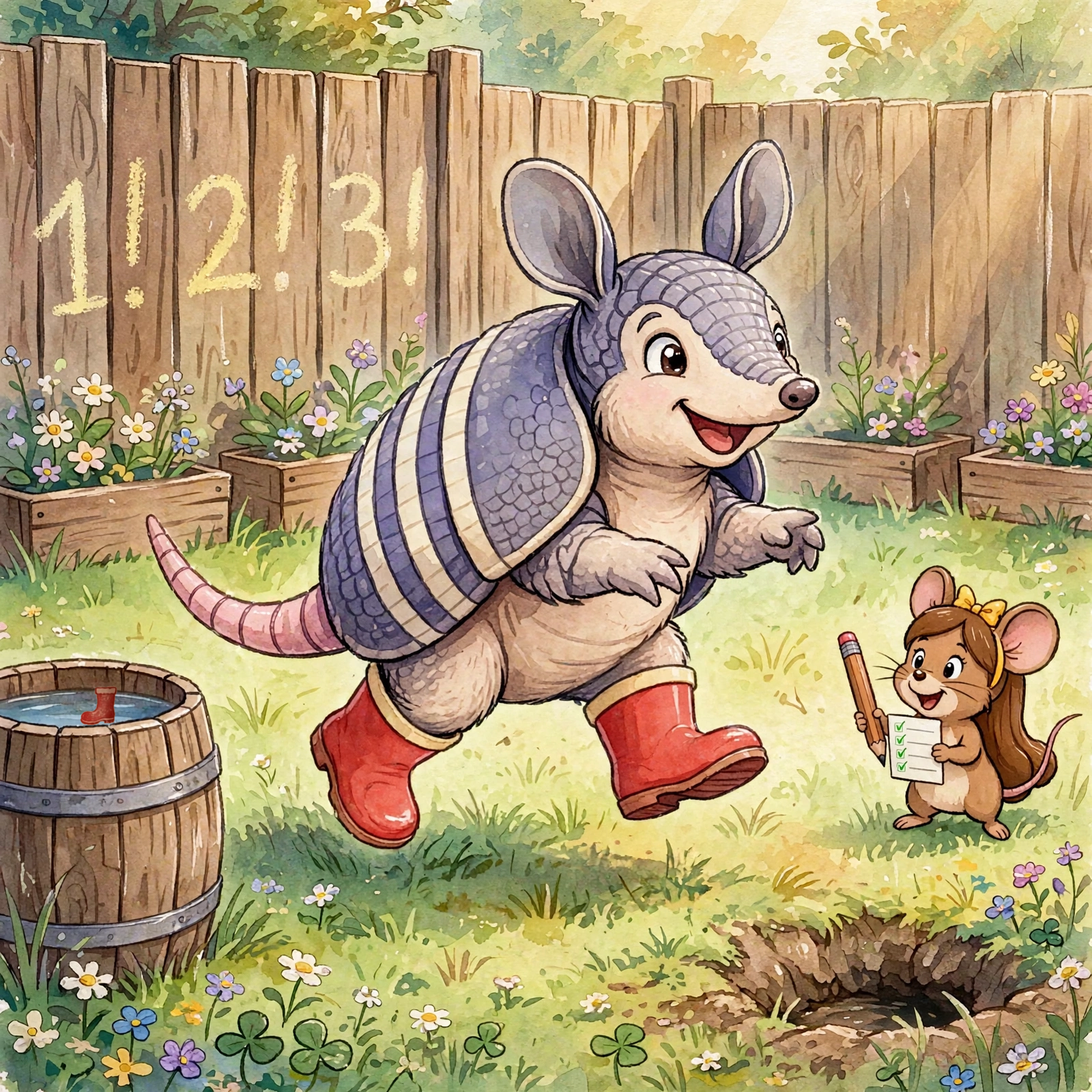 Illustration for Spread 7 of Pickle&rsquo;s Too-Big Boots.