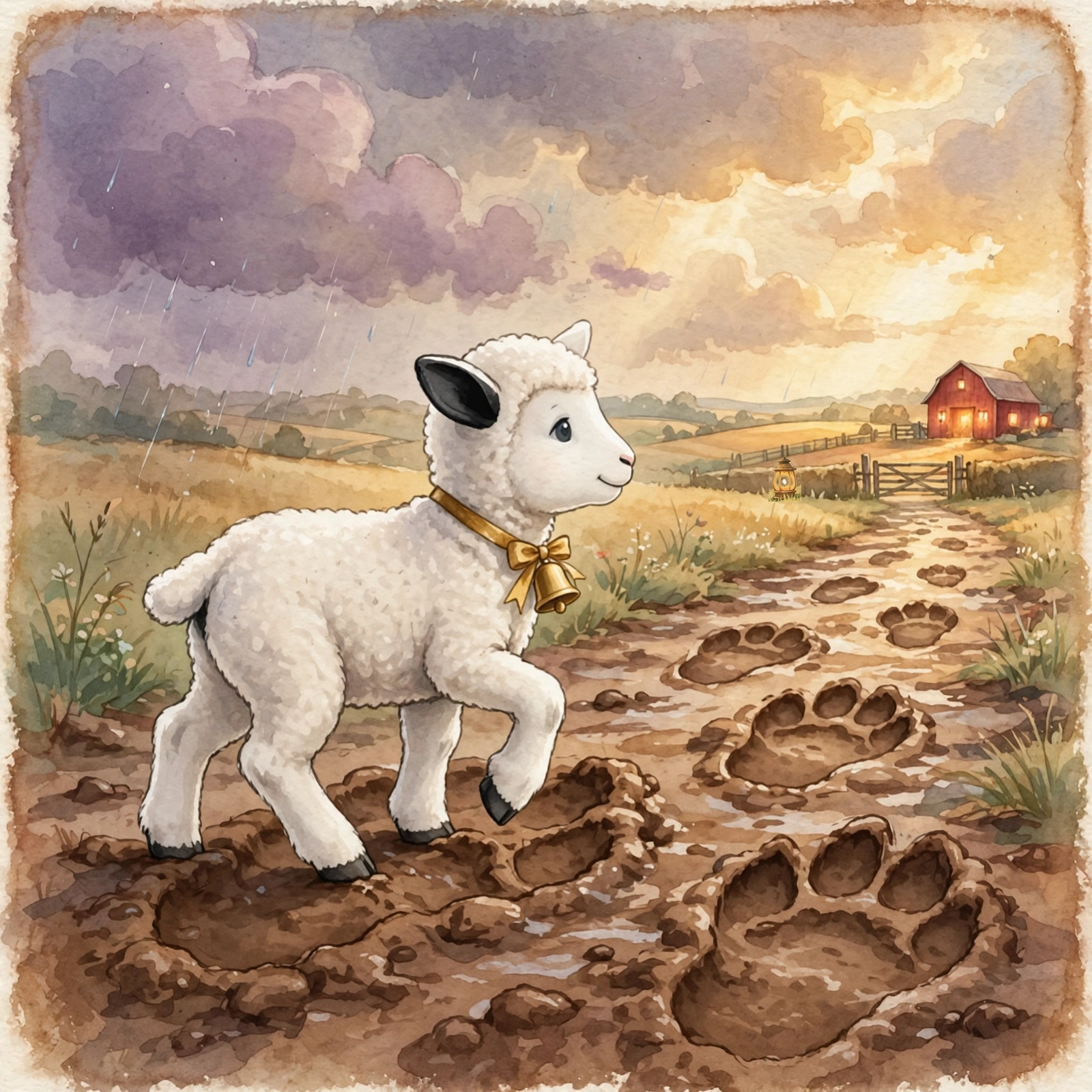 Illustration for Spread 8 of Shep Hears the Shepherd.
