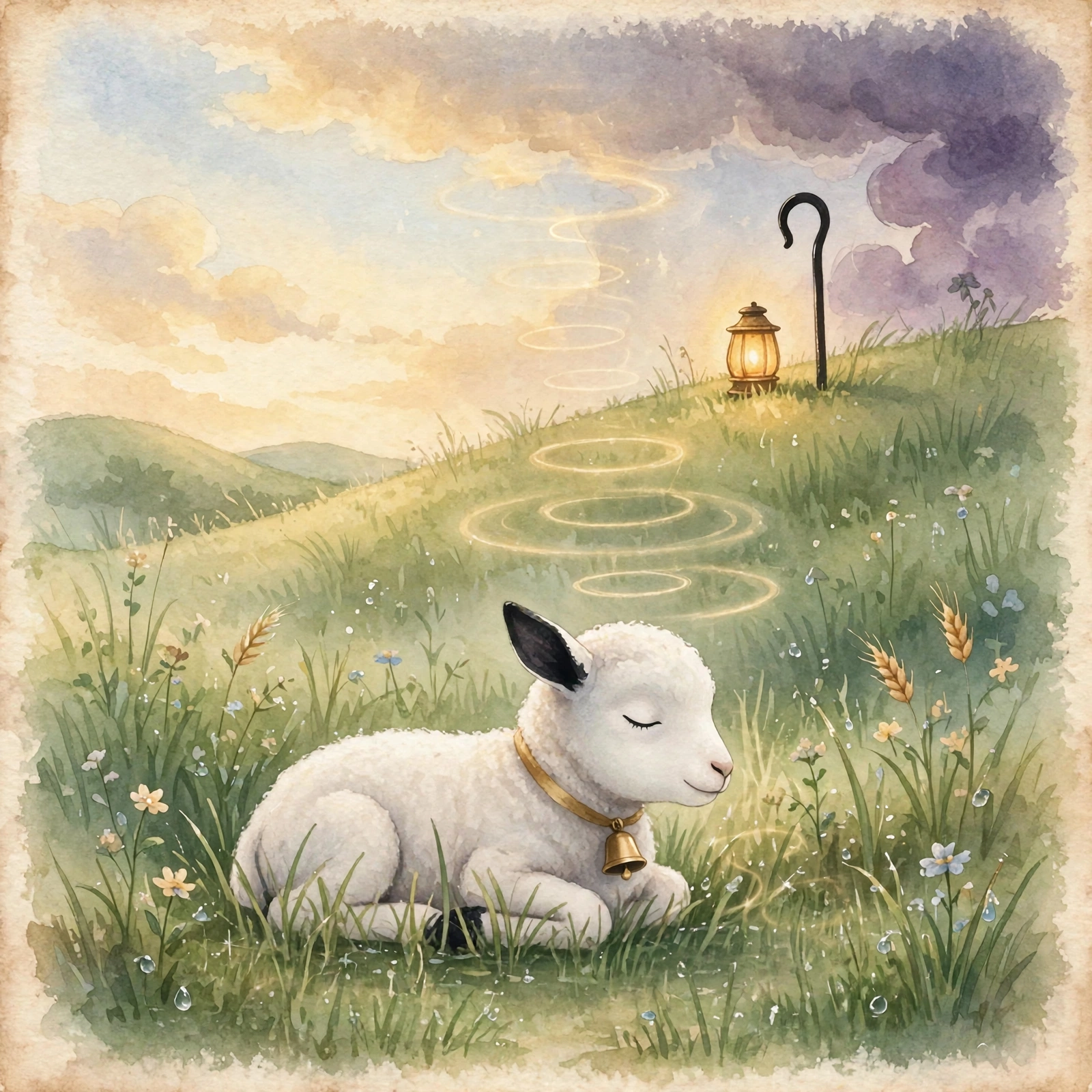 Illustration for Spread 11 of Shep Hears the Shepherd.