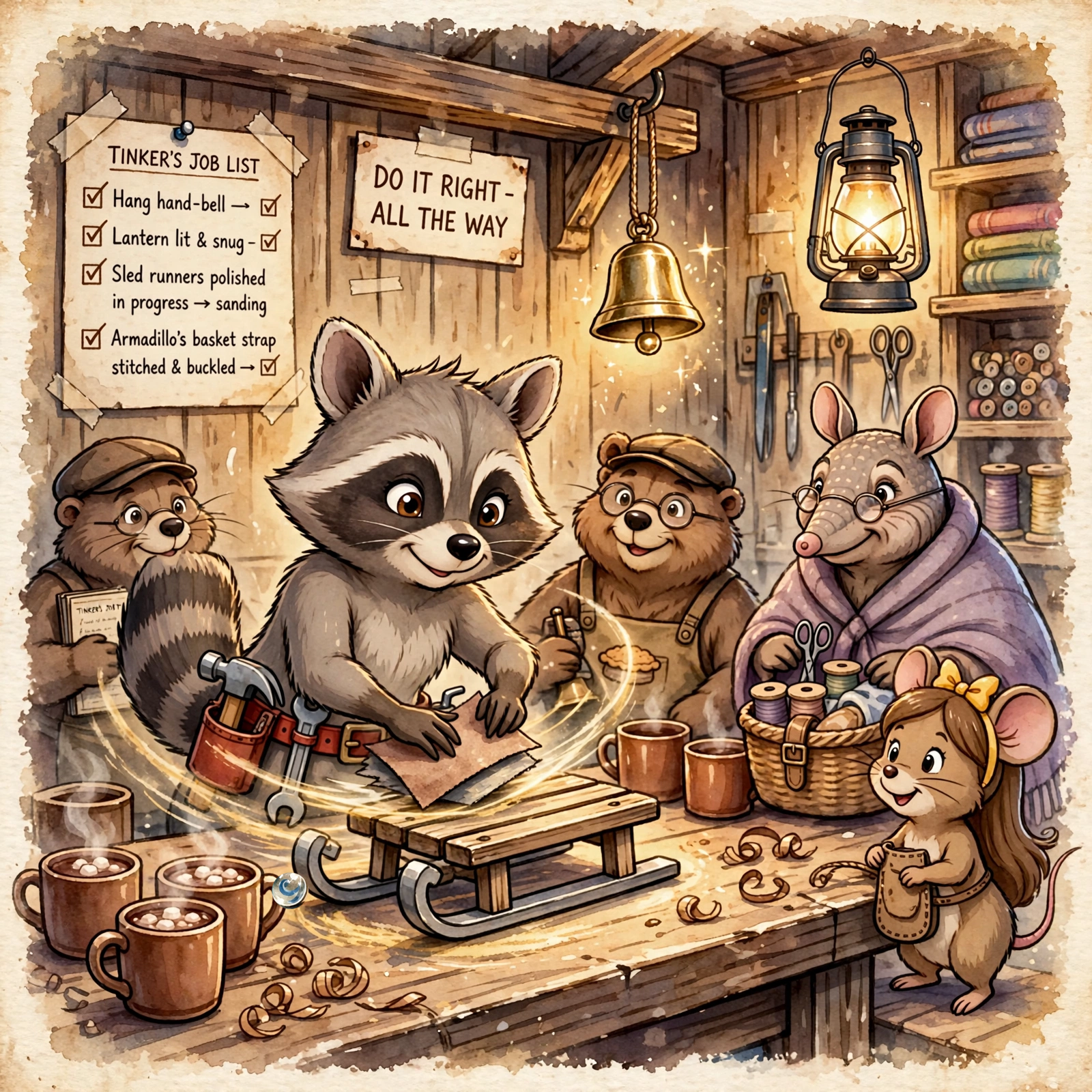 Illustration for Spread 7 of Tinker Fixes Everything (Almost).